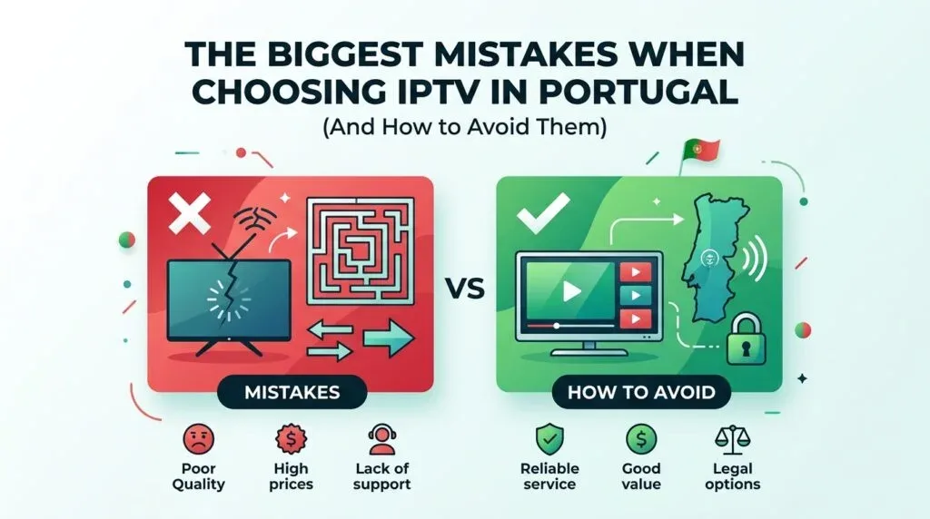 erros escolher IPTV Portugal