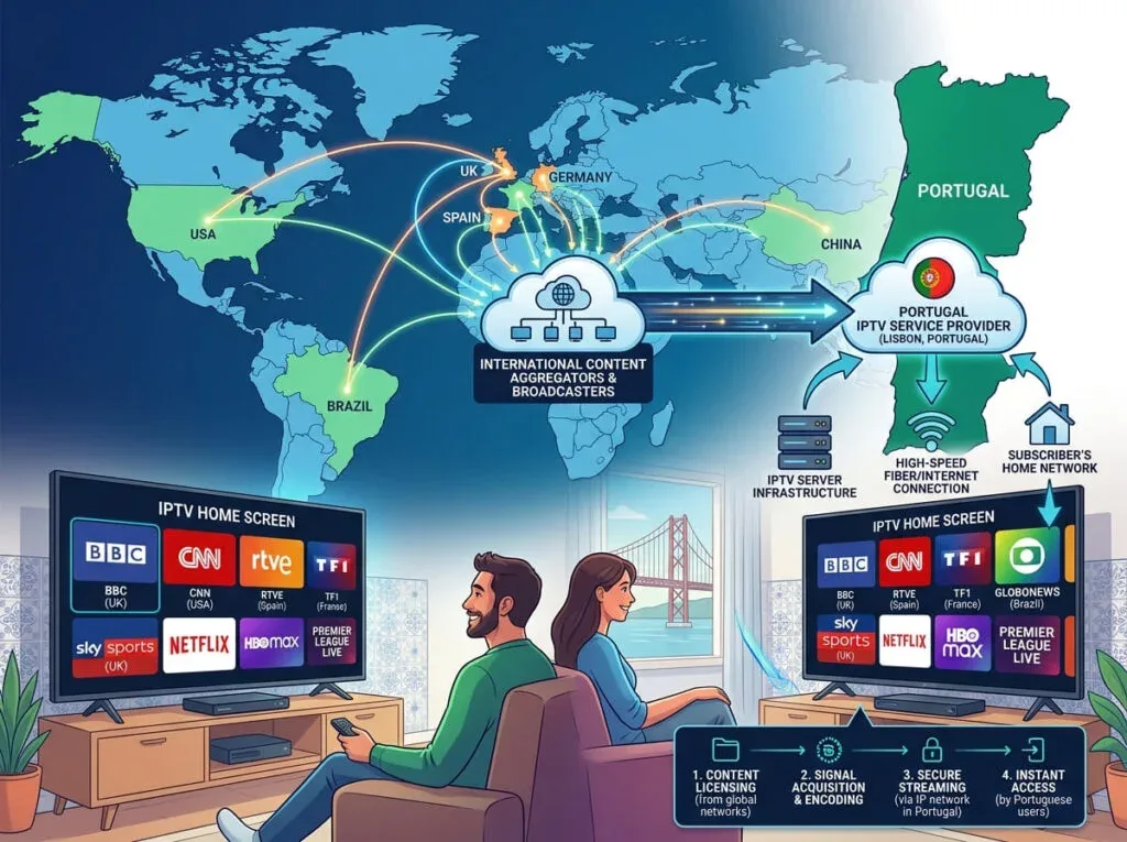 IPTV conteúdo internacional Portugal